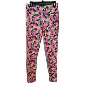 VSX Neon Geometric Knockout Tights Athletic Leggings M